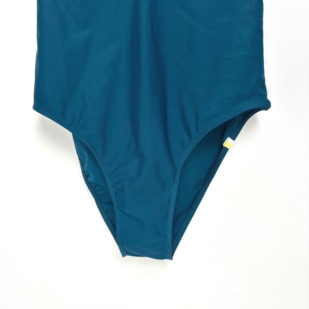 NWT Summersalt V Halter Zen One Piece Swimsuit Teal Blue Open Back Size 8 - Picture 6 of 11